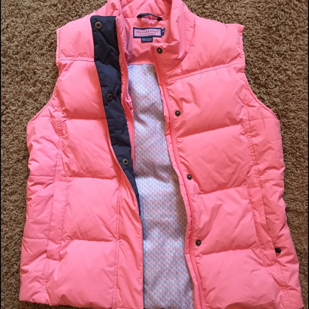 Vineyard Vines Pink Puffy Vest